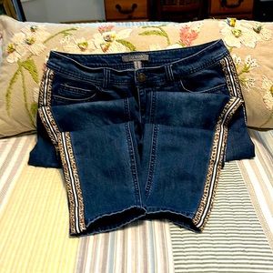 Lisa Rinna Striped Jeans